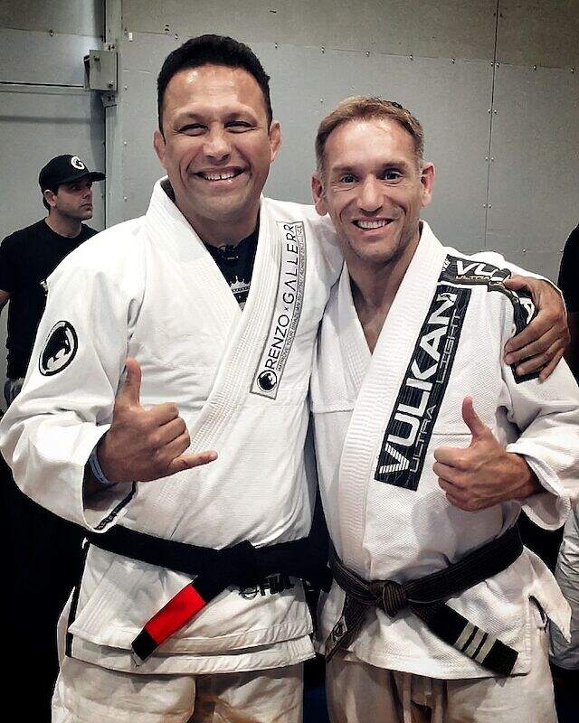 Professor Jones with Professor Renzo Gracie.